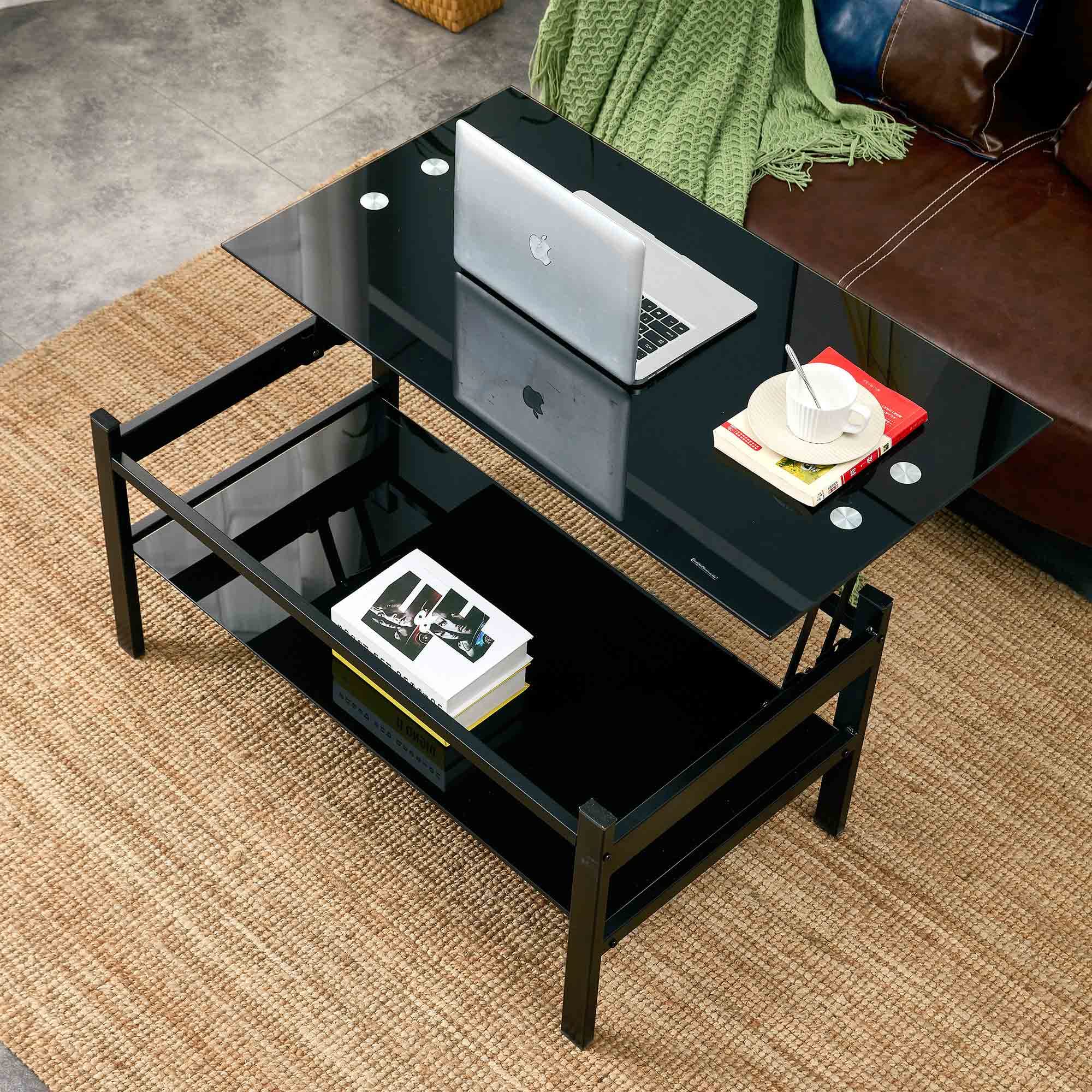 Amazon.com: Tansole Lift Top Coffee Table with Storage Shelf, 2
